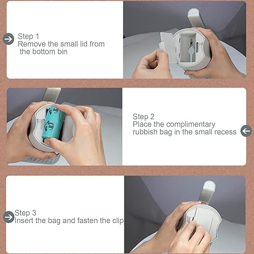 Miniatura 4 de Pala de arena para gatos, pala de arena profunda desmontable integrada para gatos con soporte y caja de residuos, pala para gatos a prueba de fugas