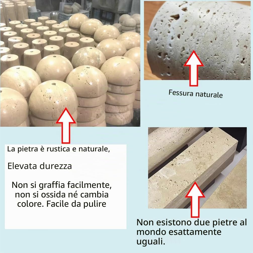 Plafoniera in Pietra Naturale Plafoniere Travertino Giallo Kampada da Soffitto Stile Giapponese per Camera da Letto Corridoio Cucina Ingresso,N2
