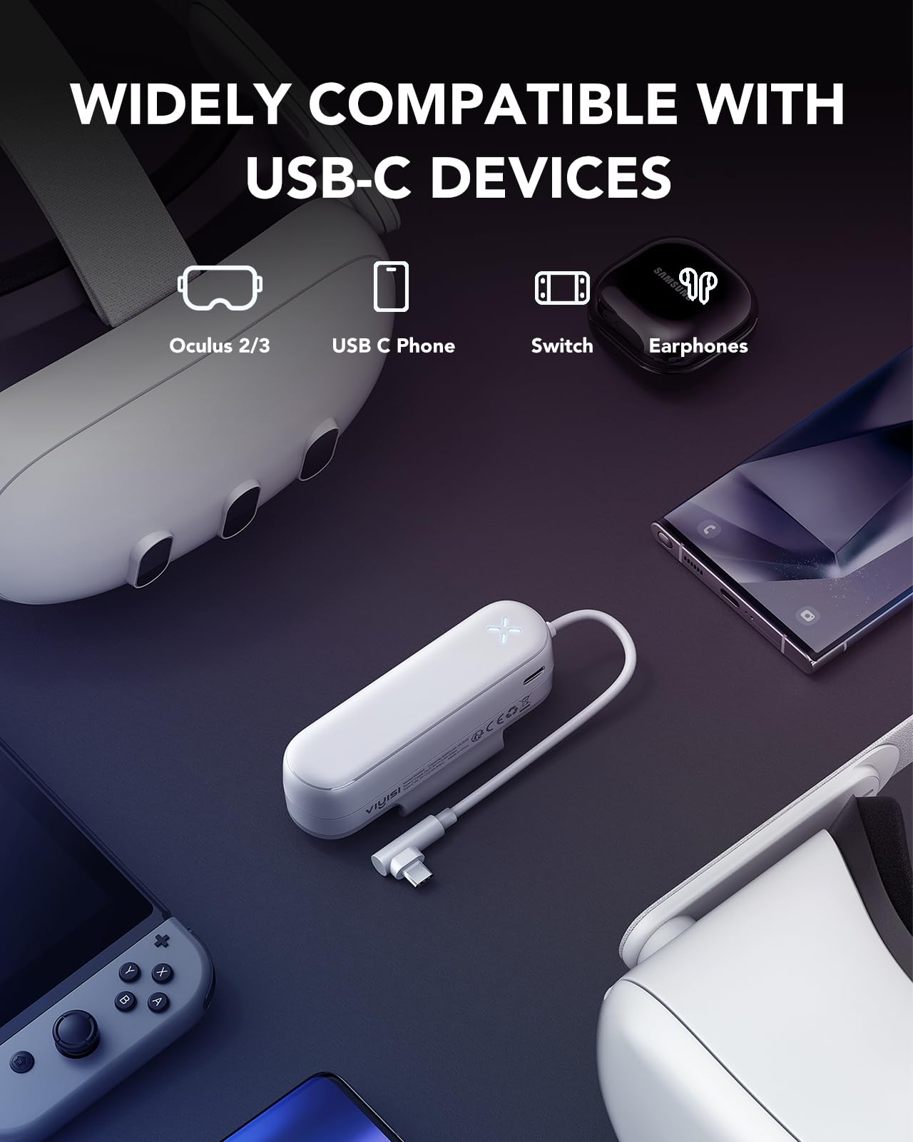Amazon.com: VIYISI Battery Pack for Meta Quest 3 and 2, 5000mAh