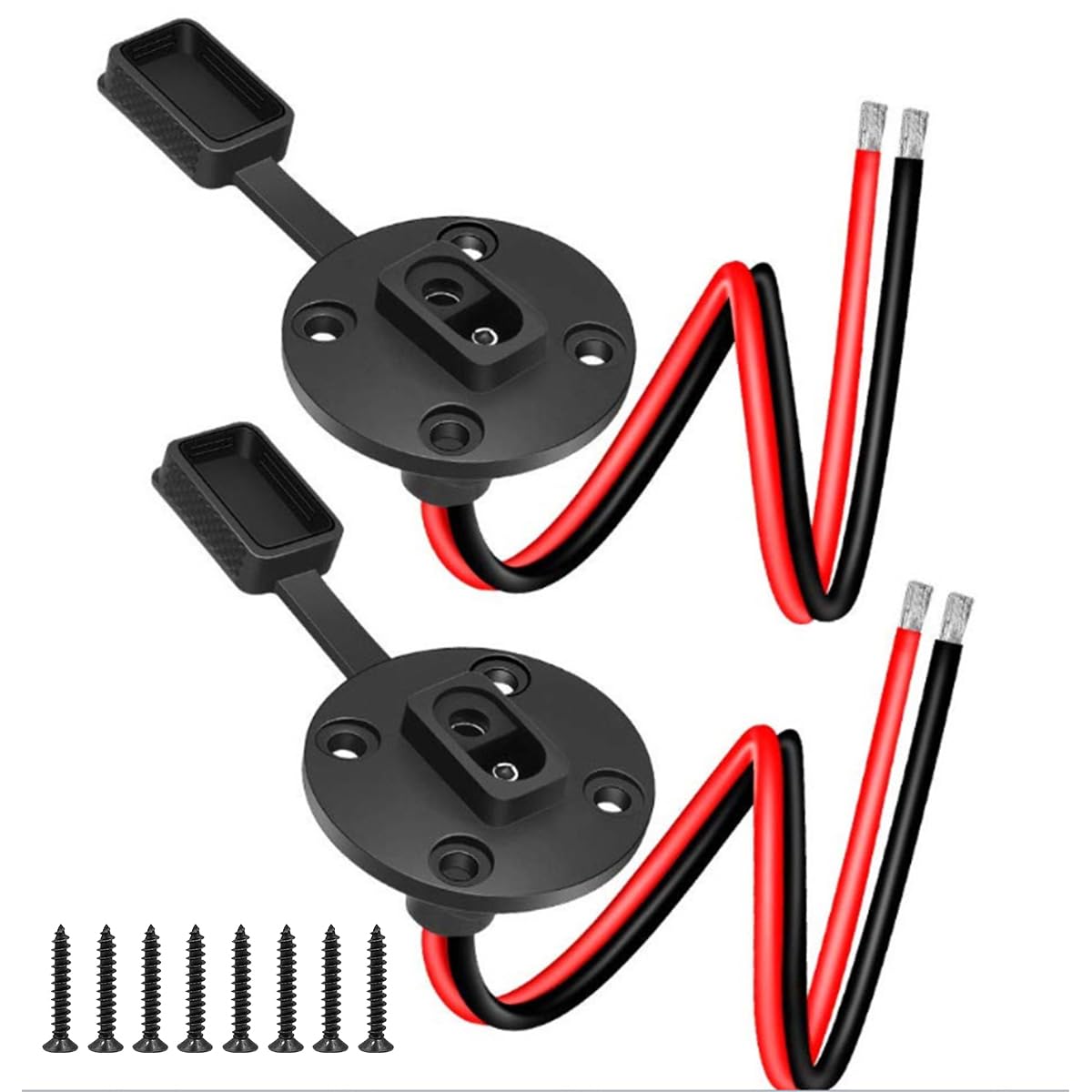 OFFPENSIG Connettore SAE-Porta un Parete Laterale Presa Corrente SAE,per Pannello Solare SAE un Connessione Resistente Alle Intemperie, SAE 12AWG per Caricabatterie per Generatore Solare