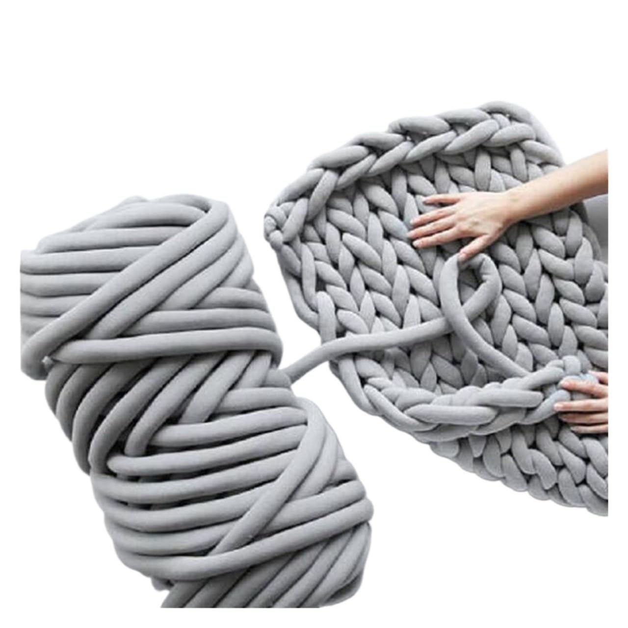 Szorstkie ramiona, szorstkie przędzy Gruba włóczka do robótek ręcznych 1000g, wielokolorowa(Light gray)