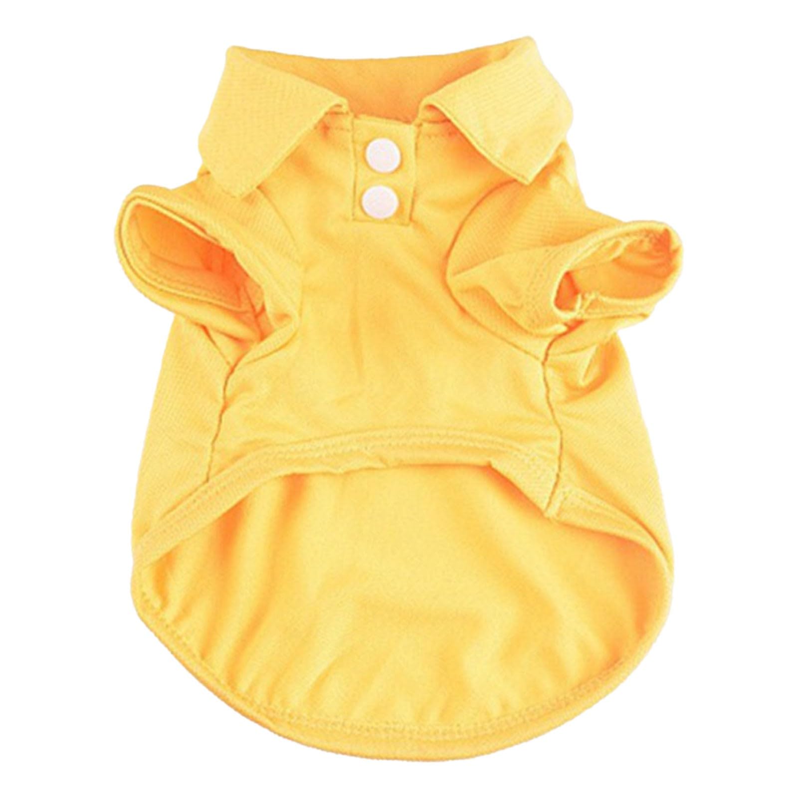 Pet Clothes T Shirt Pet Dog T Shirt Clothing Coat Top Pet Shirt Dog Clothing Pet Clothing Spring/Summer (Yellow, XS)