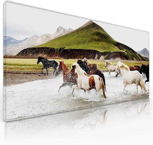 Miniatura 28 de Wknoon. Alfombrilla de ratón extragrande para juegos y oficina (31.5" x 11.8"), diseño de montaje de colección de cámaras retro, alfombrilla de