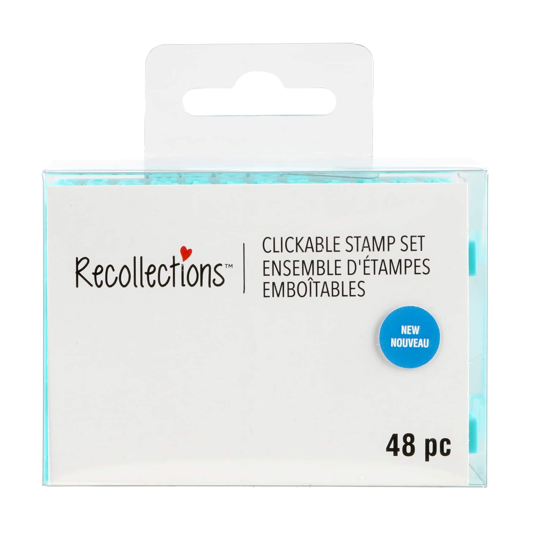 Recollections 48 Piece Lowercase Clickable Stamp Set - Connectable