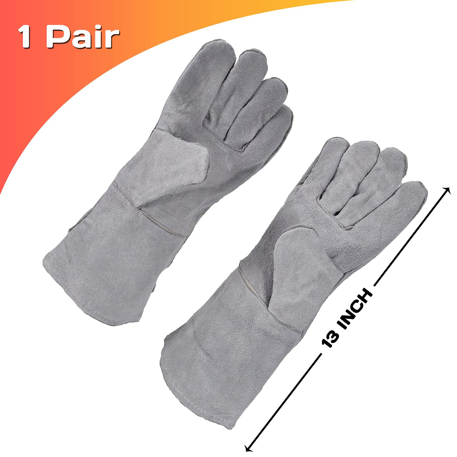 MegaCast Heat Resistant Safety Protective Gloves for Melting Furnace Refining Casting Gold Silver Copper Aluminum Jewelry 13 inch. ideal for grilling charcoal - Image 3