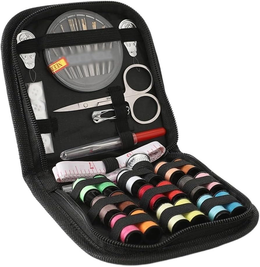 ASWRTYJO Home Daily Sewing Kit Box with Portable Household Sewing Needle and Thread Sewing Box