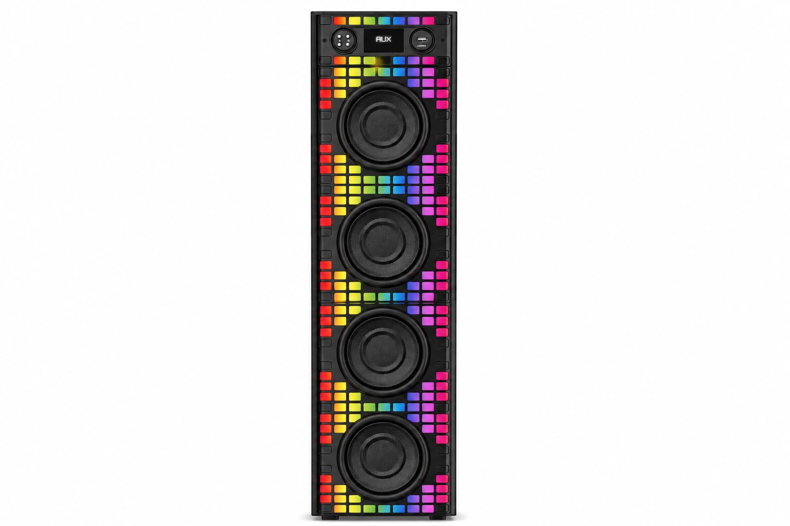 TECHXEWOO Party Blaze X4 Home Theatre Speaker System, 2.1 Channel, 200W Peak Power, 8" Woofer, Bluetooth, RGB LED Lights, with Remote Control-image-14