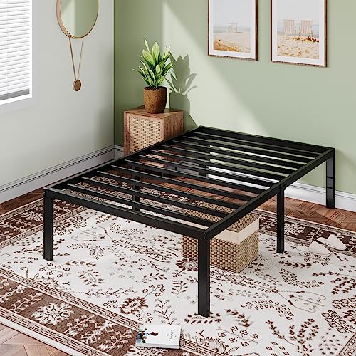 IMUsee-Heavy-Duty-Twin-Size-Platform-Bed-Frame-with-18-inch-Large-Under-Bed-Storage-Space-Sturdy-Metal-FrameMattress-FoundationNo-Box-Spring-NeededEasy-AssemblyNoise-Free