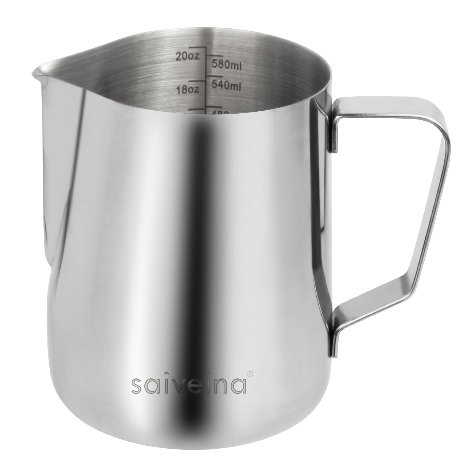 Amazon.com: Stainless Steel Milk Frothing Pitcher - 20oz (600ml
