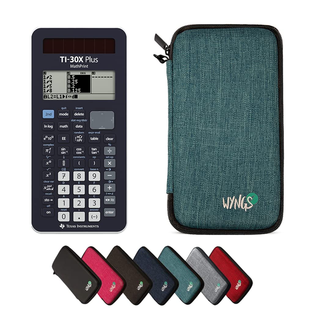 CALCUSO Ensemble de Base Turquoise avec Calculatrice TI-30X Plus Mathprint
