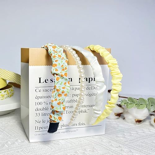 Miniatura 3 de Diademas de moda para mujeres y niñas, juego de diademas para mujer, diademas de perlas antideslizantes, accesorios para el cabello para mujeres y