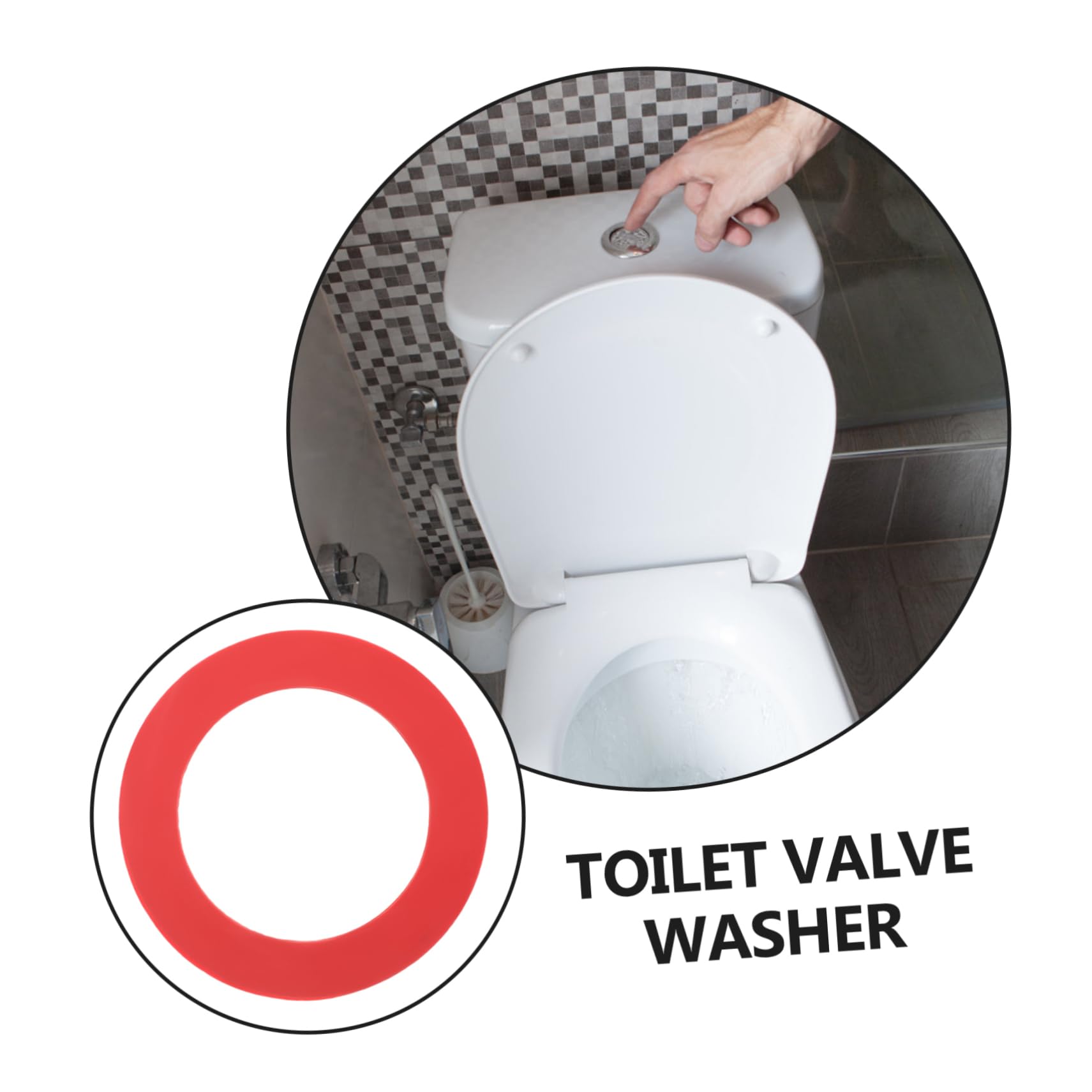 DOITOOL 4 Sätze Gummidichtung Dichtung Für Spülkasten Toilettenspülung Ersatzteile Tankhebel Ventil Innen Dichtungen Für Toilettenwassertanks Zubehör Für Toilettenspülungen Rot 3 Stück * 4