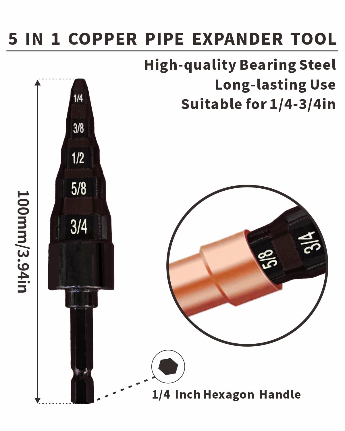 Copper Pipe Expander Tool - 5-in-1 HVAC Repair -2