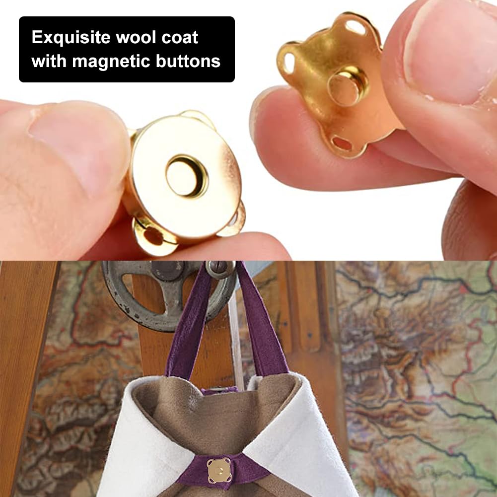 Bottoni Magnetici 30 Pezzi - Chiusura Magnetica Per Borse, Cappotti, Jeans, 5 Colori - Foto 6