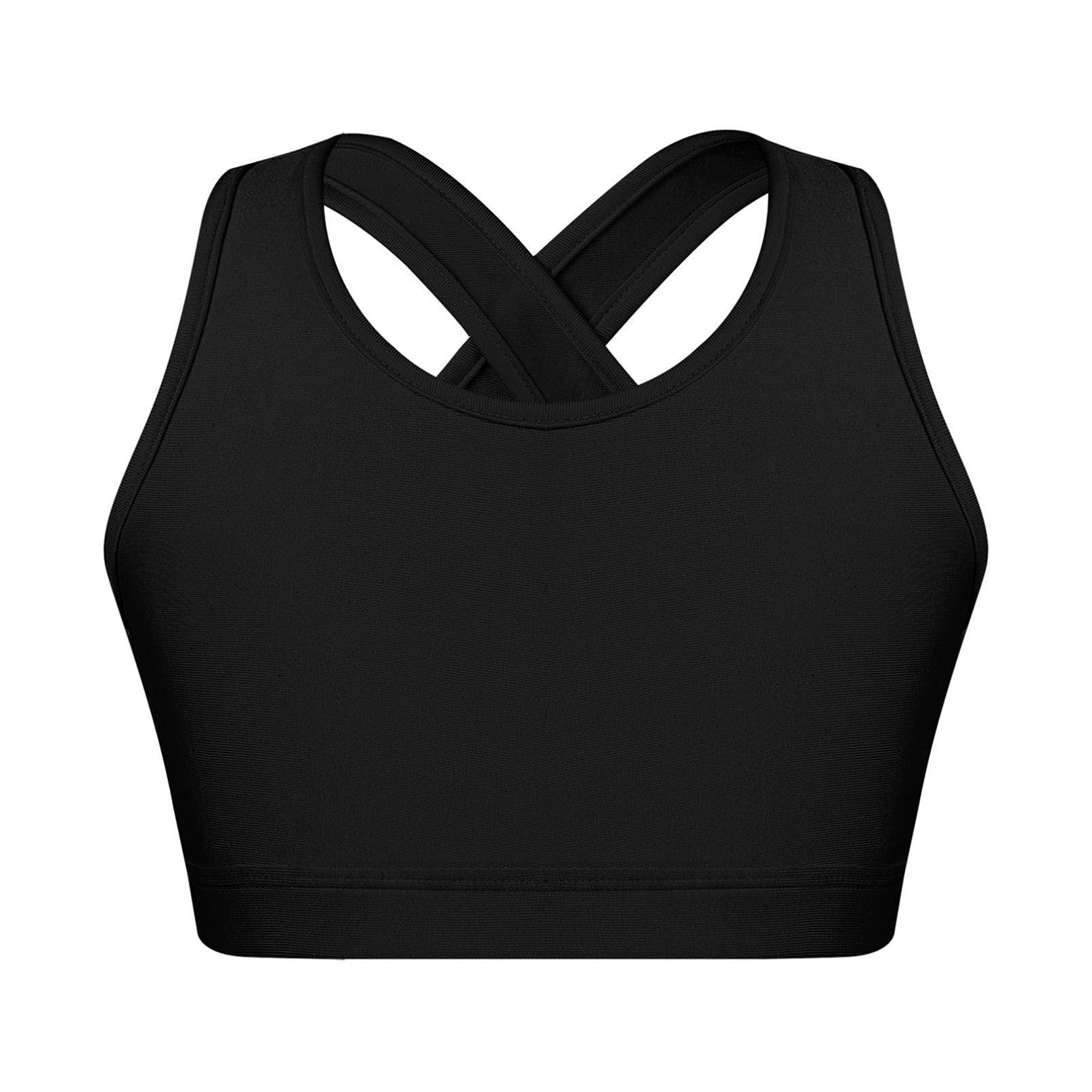 SxiweiKids Girls Active Gym Fitness Sportswear Yoga Bra Top Criss Cross Back Dancewear Workout Crop Top