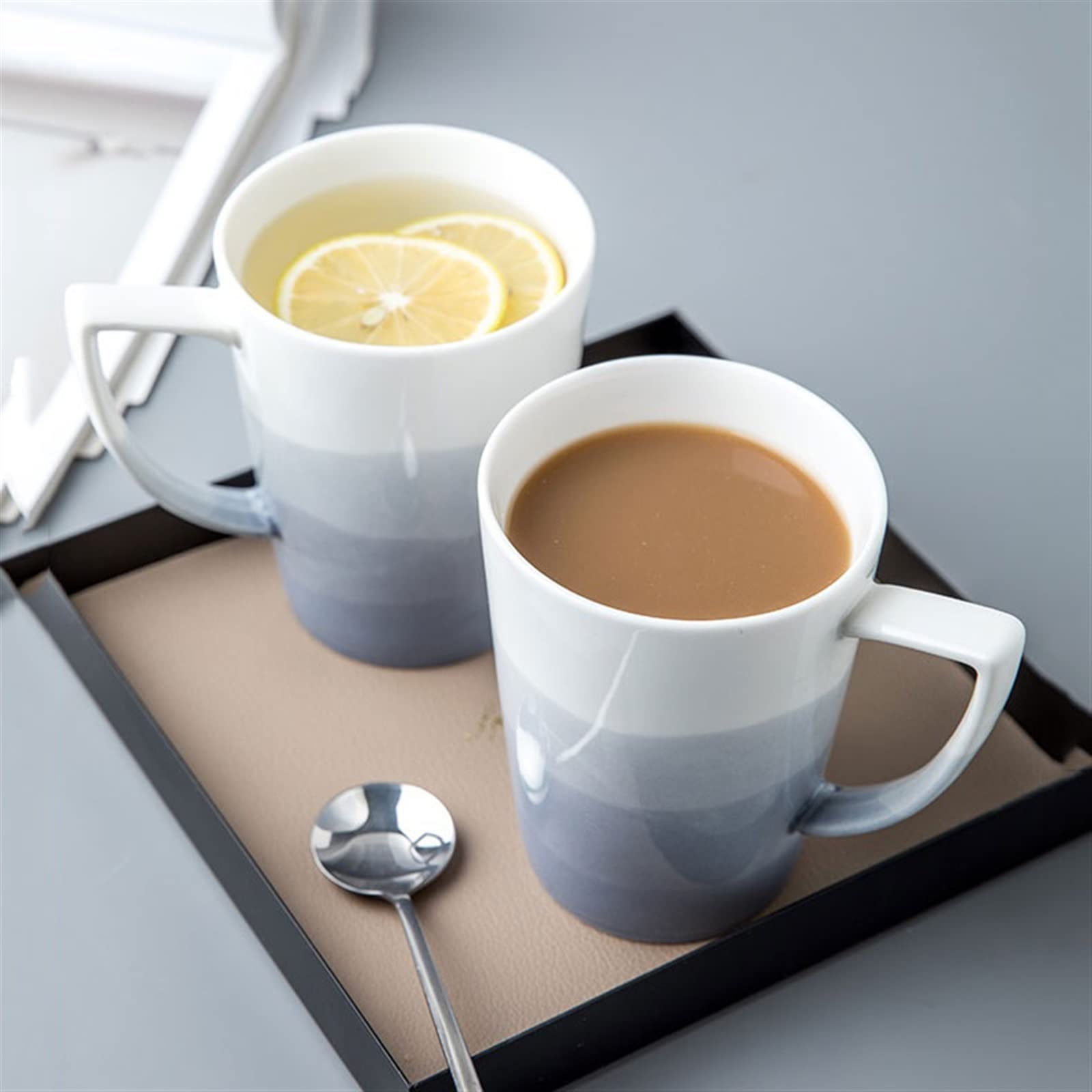Ceramiczny kubek do kawy 350ML kreatywny kubek ceramiczny filiżanka kawy prosta konstrukcja kubek kubek śniadaniowy nadaje się do domowego biura szkolnego zestaw kubków do kawy