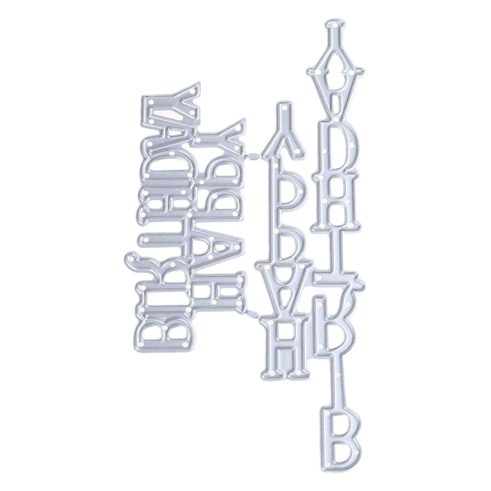 Cvzj Golden Letter Happy Birthday Cutting Dies Scrapbook Album Card Embossing Craft