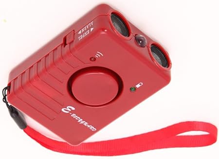 Doggo Ultrasonic Dog Repelled with Anti Lady-Killer and Burglarproof for Women, Red, 20 Meters Range