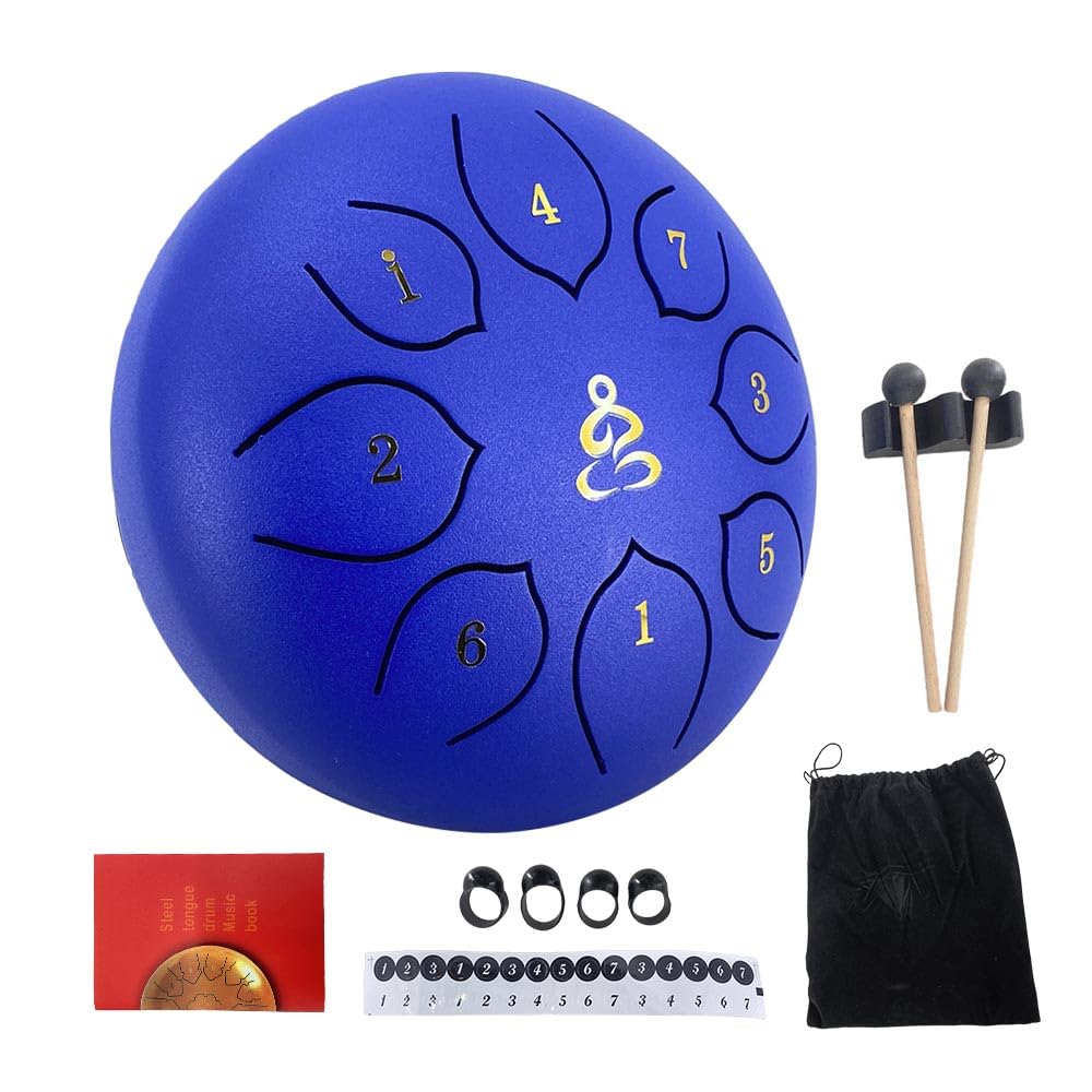 YoungMonic Steel Tongue Drum 6 Inches 11 Notes D Major Steel Drums Rain Chimes for Outsid…