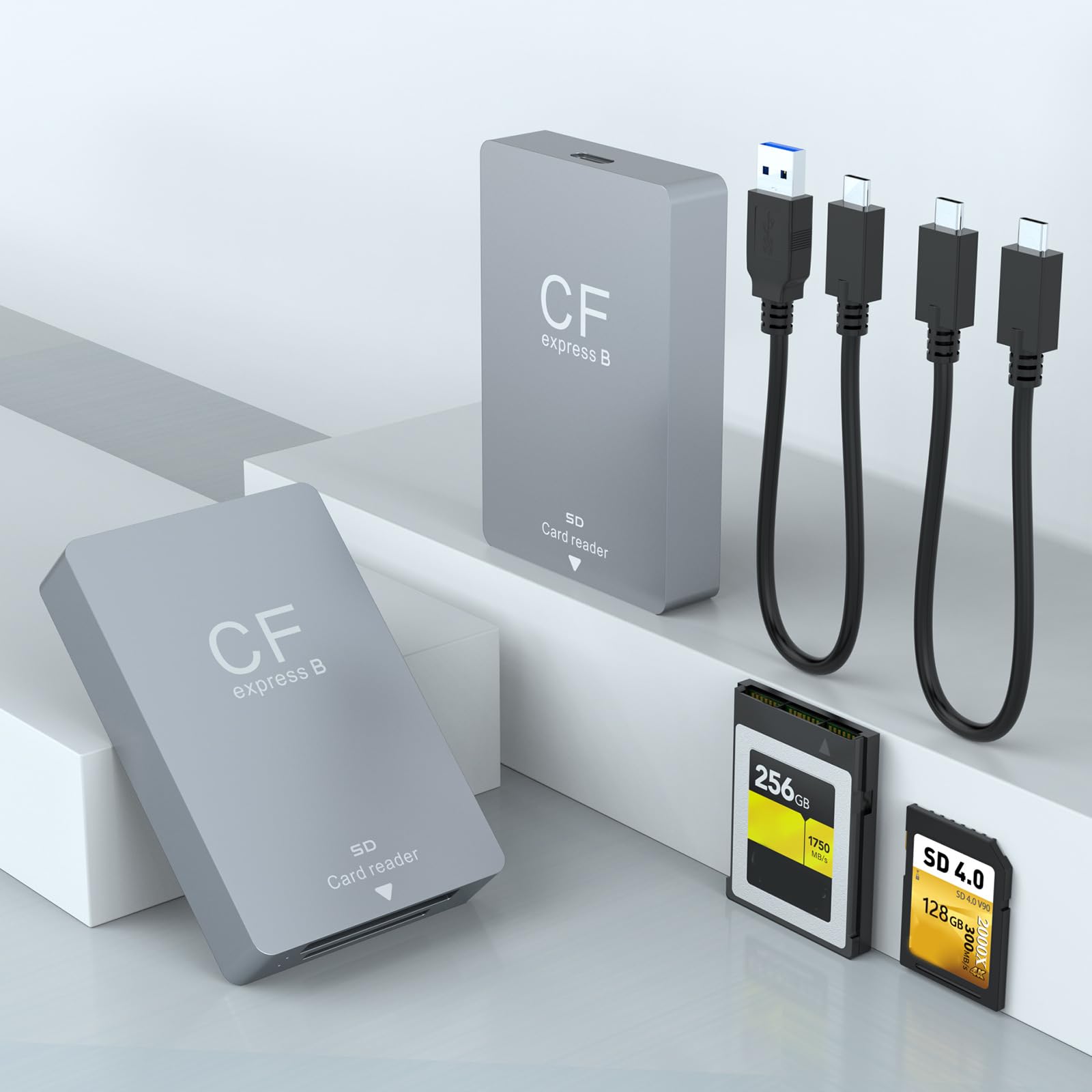 Lettore di schede di tipo B USB3.2 10Gbps adattatore e SD4.0 per sistema operativo Windows con USB C/USB tipo cavo