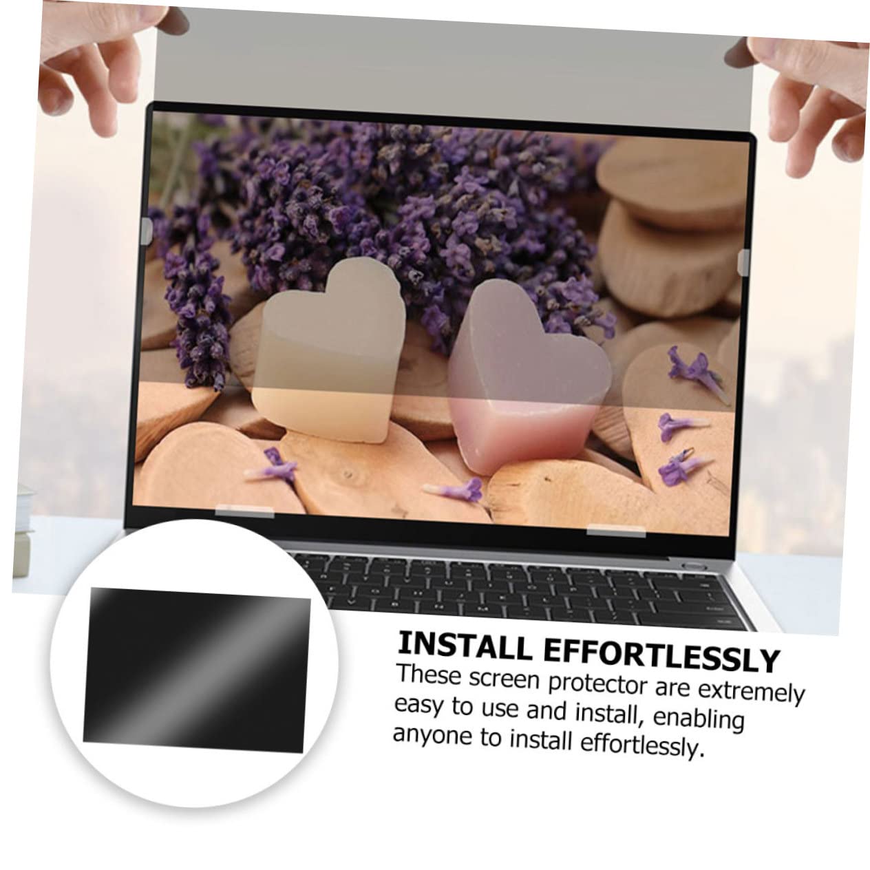 BESTonZON 2pièces Filtre De Confidentialité Amovible Pour Écran Ordinateur Anti-vue à Écran Privacy Pour Pc Et Moniteur Film Anti-éblouissement