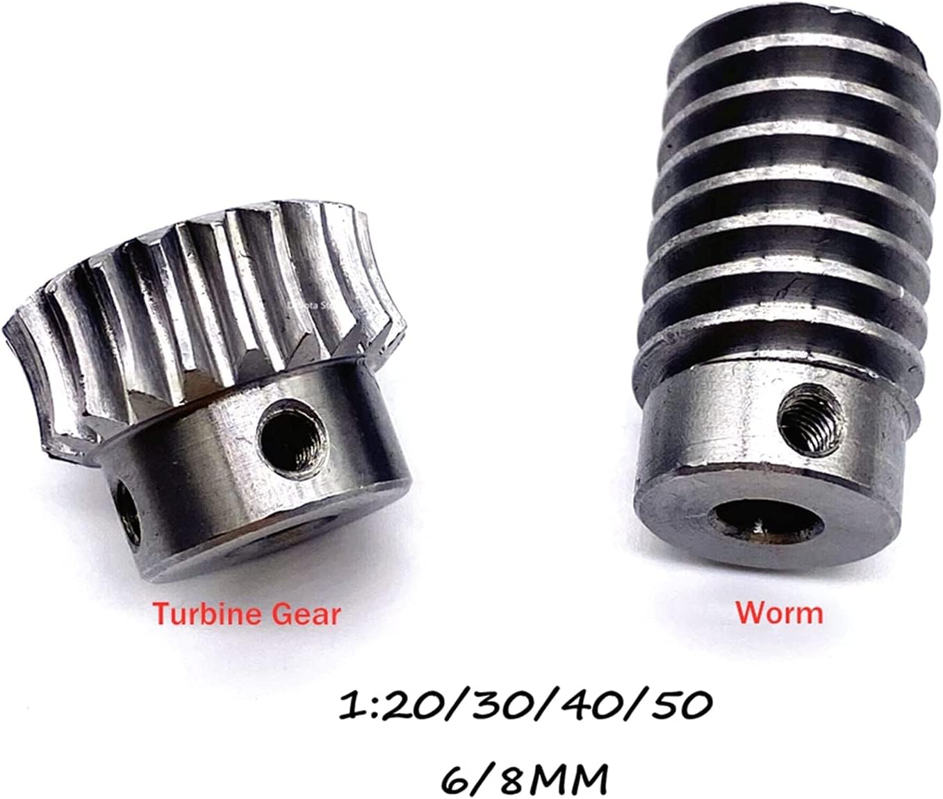 Ritzelmotor, 0,5 M Schneckengetriebe, 1:20/30/40/50 Geschwindigkeitsverhältnis, 40 Cr Präzisionsschnecke 4/5/6 Mm(0.5m 60t 6mm)