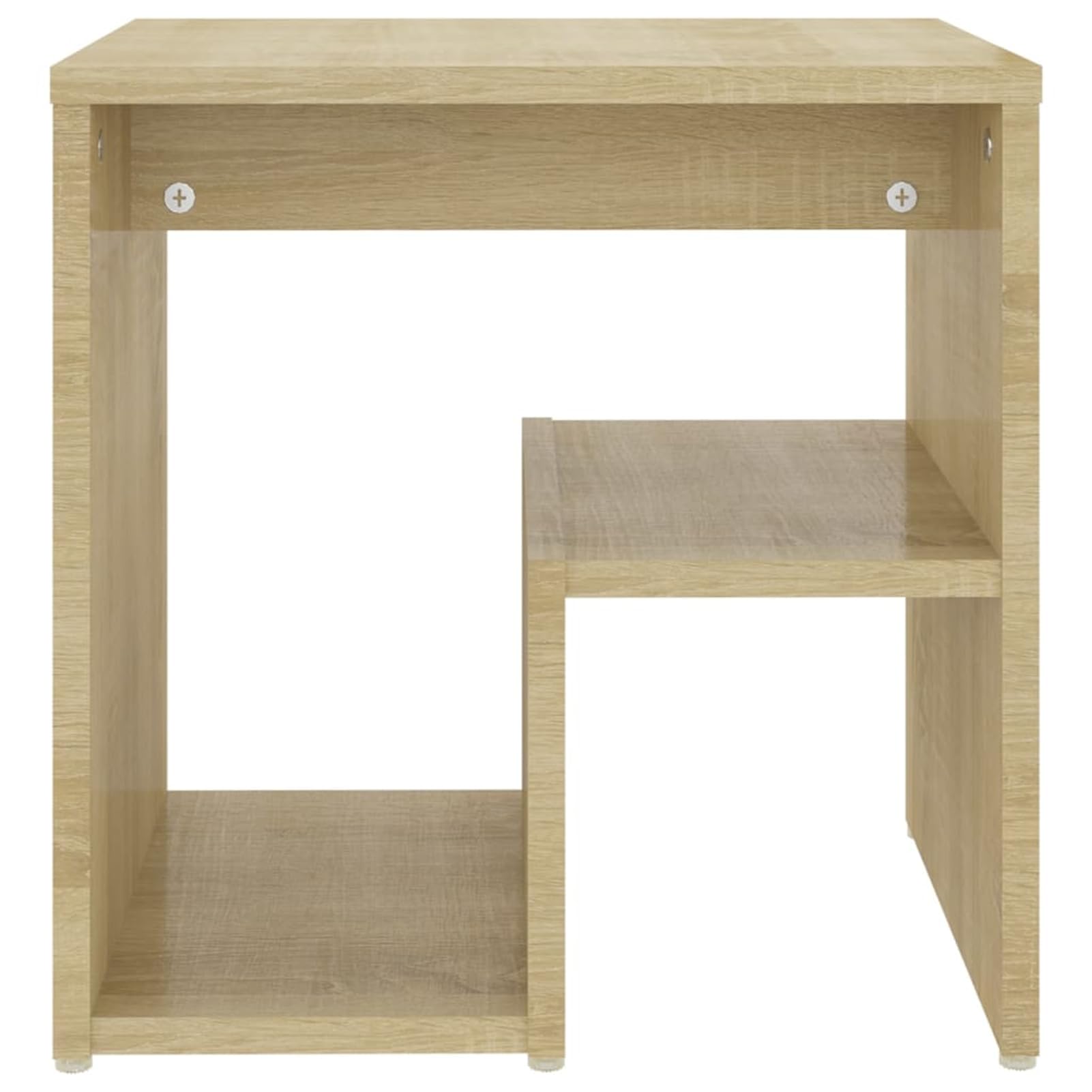 Nachttische 2 STK. Sonoma-Eiche 40x30x40 cm Holzwerkstoff | Stabile Holzwerkstoff-Konstruktion, praktisches Regalfach, leicht zu reinigen mit feuchtem Tuch