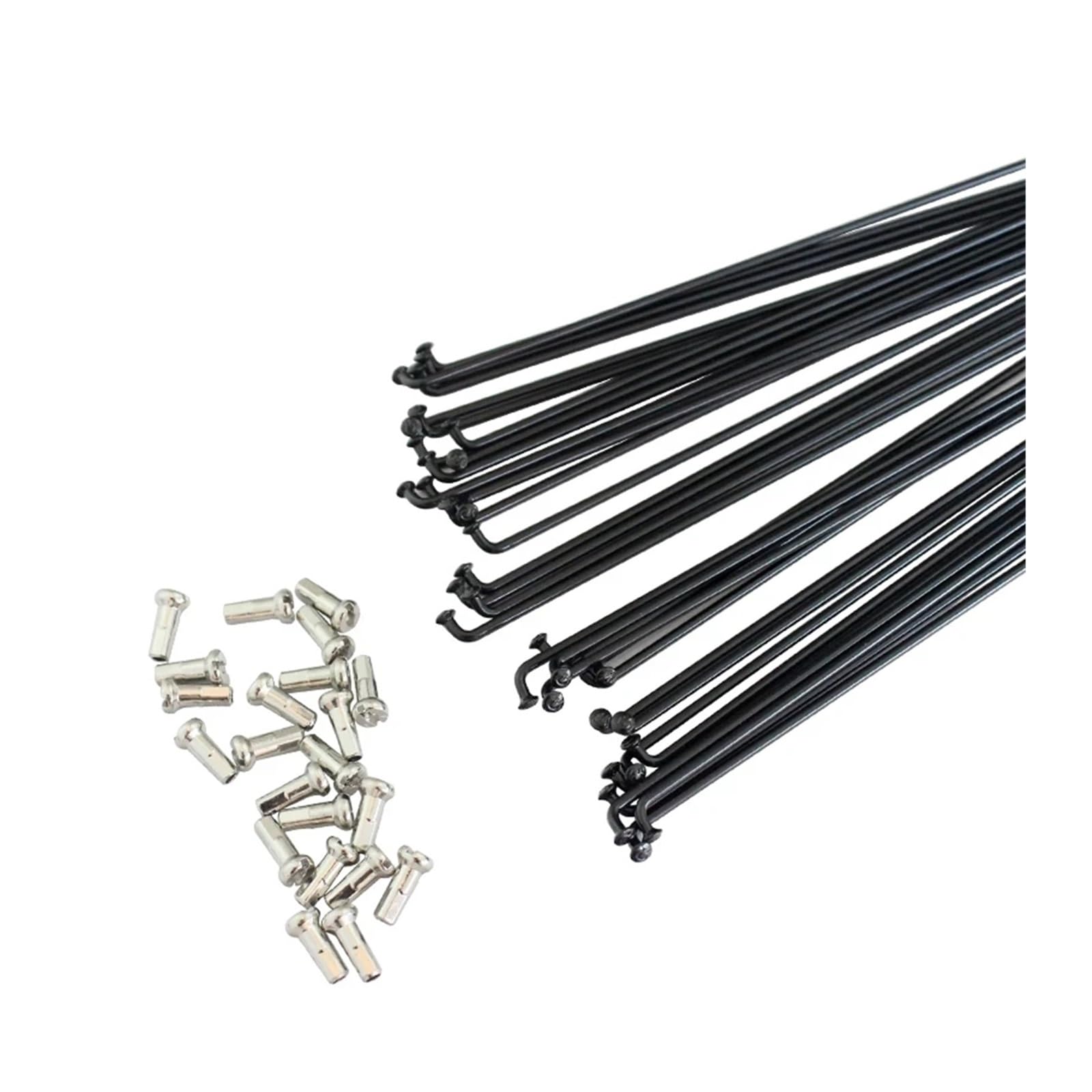 Raggi 36 raggi per mountain bike e bici da strada, 14 G, colore nero, in acciaio, 170 mm-300 mm (185 mm)