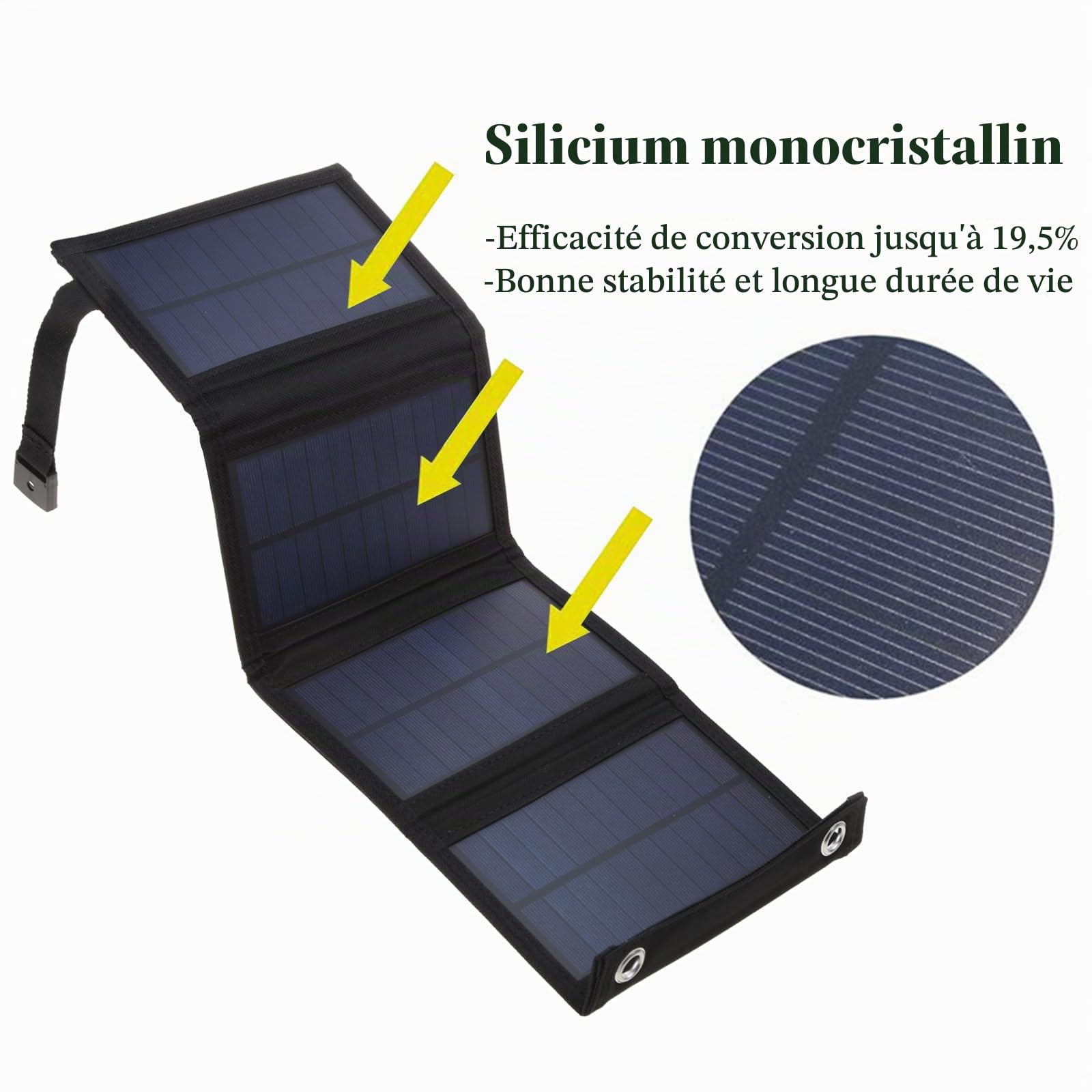 100W 5V USB Panneau Solaire Portable Pliant Étanche Power Bank Outdoor Camping Randonnée Téléphone Chargeur Cell