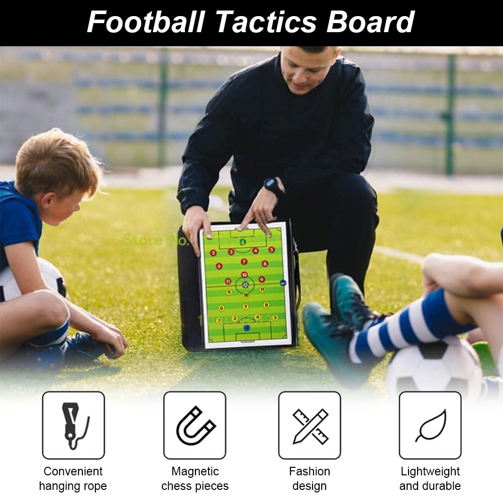 Lavagna Tattica Calcio,Lavagnetta Tattica Calcio,Lavagna Magnetica Calcio,Cartellina Allenatore Calcio,Magnetica Allenatore di Board Portatile,con Penne,Gomma,Magneti,per Insegnare e Formazione