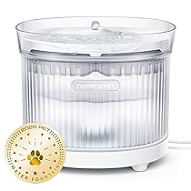 Homerunpet Fontanella per Gatti con Ultra Silenziosa Pompa Senza Fili, Facile da Pulire Fontana per Gatti, Senza BPA con Filtro a Carboni Attivi, 2L
