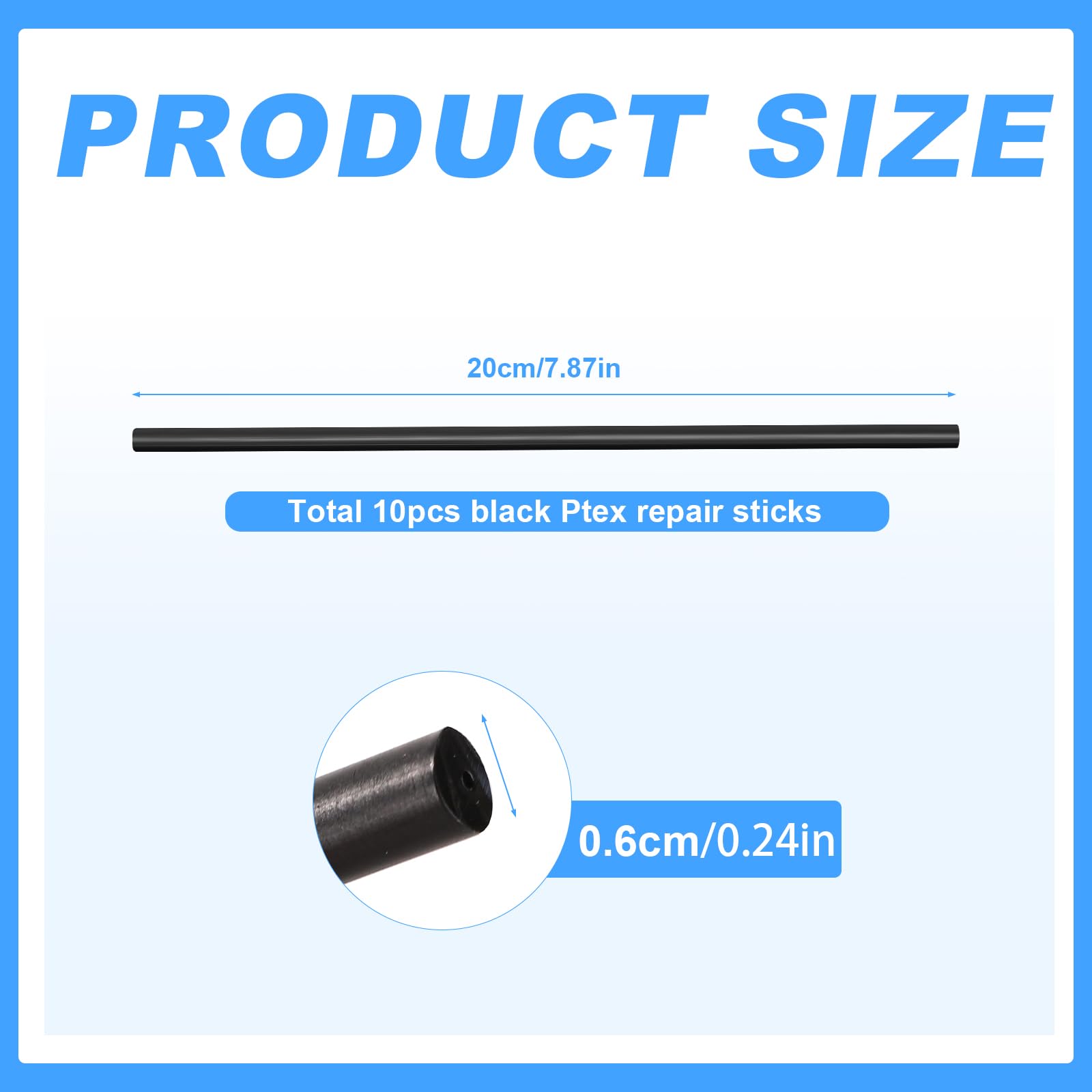 Kit Riparazione Sci E Snowboard | 10 Bastoncini Ptex Da 6mm | Per Graffi E Danneggiamenti - Foto 13