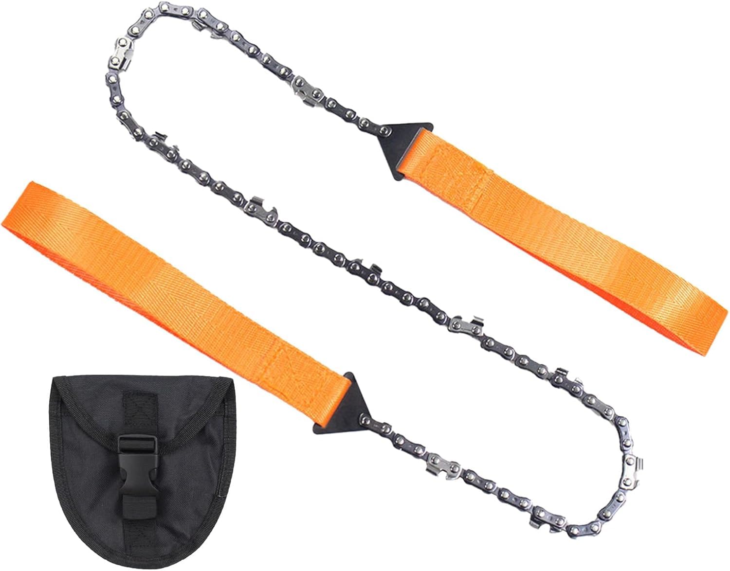 Premium Pocket Chain Saw 32 Inch 35 Teeth with Pouch | Camping, Survival Tree Cutting Equipment and Backpacking Gear (1 pcs)(Orange)-image-24