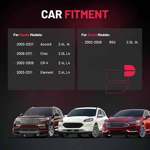 Miniatura 2 de BDFHYK Paquete de bobinas de encendido y bujías de iridio compatibles con Acura RSX Honda Accord Civic CR-V Element repuesto para UF583 UF311