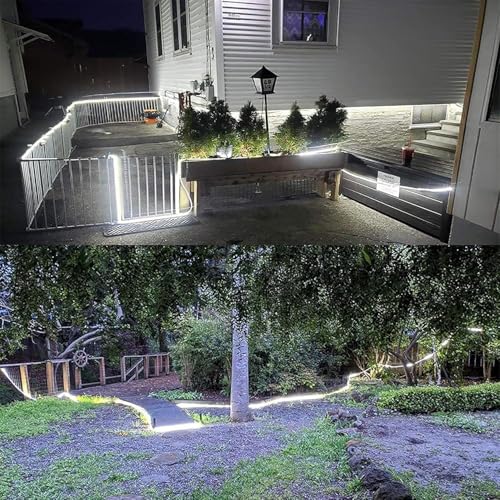 Tira de luces LED solar flexible 9.85 ft 90 LEDs blanca cálida miniatura 2