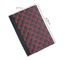 Outgeek Leather 2PCS Seat Belt Shoulder Pad Breathable Auto Safety Belt Protector Cushion Car Supplies (Black, Red) gallery image