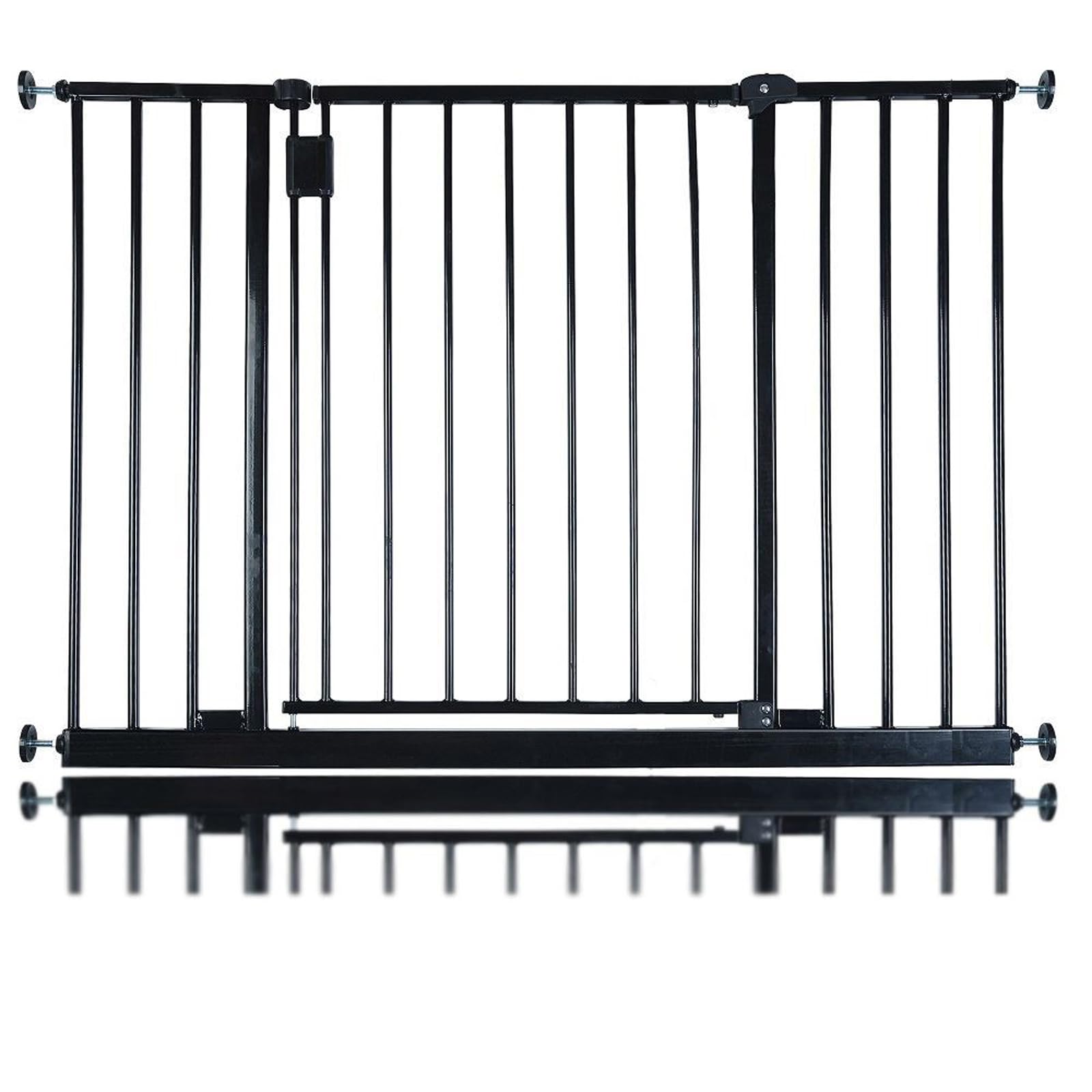 Bettacare Extra Wide Hallway Dog Gate, 103cm - 109cm, Black, Pressure Fit Pet Gate, Puppy Safety Barrier for Hallways and Wide Spaces, Easy Installation