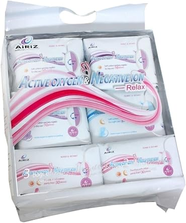 Airiz Hijyenik Ped 6 Paket Set, 98 Adet, Aktif Oksijen ve Negatif  yon