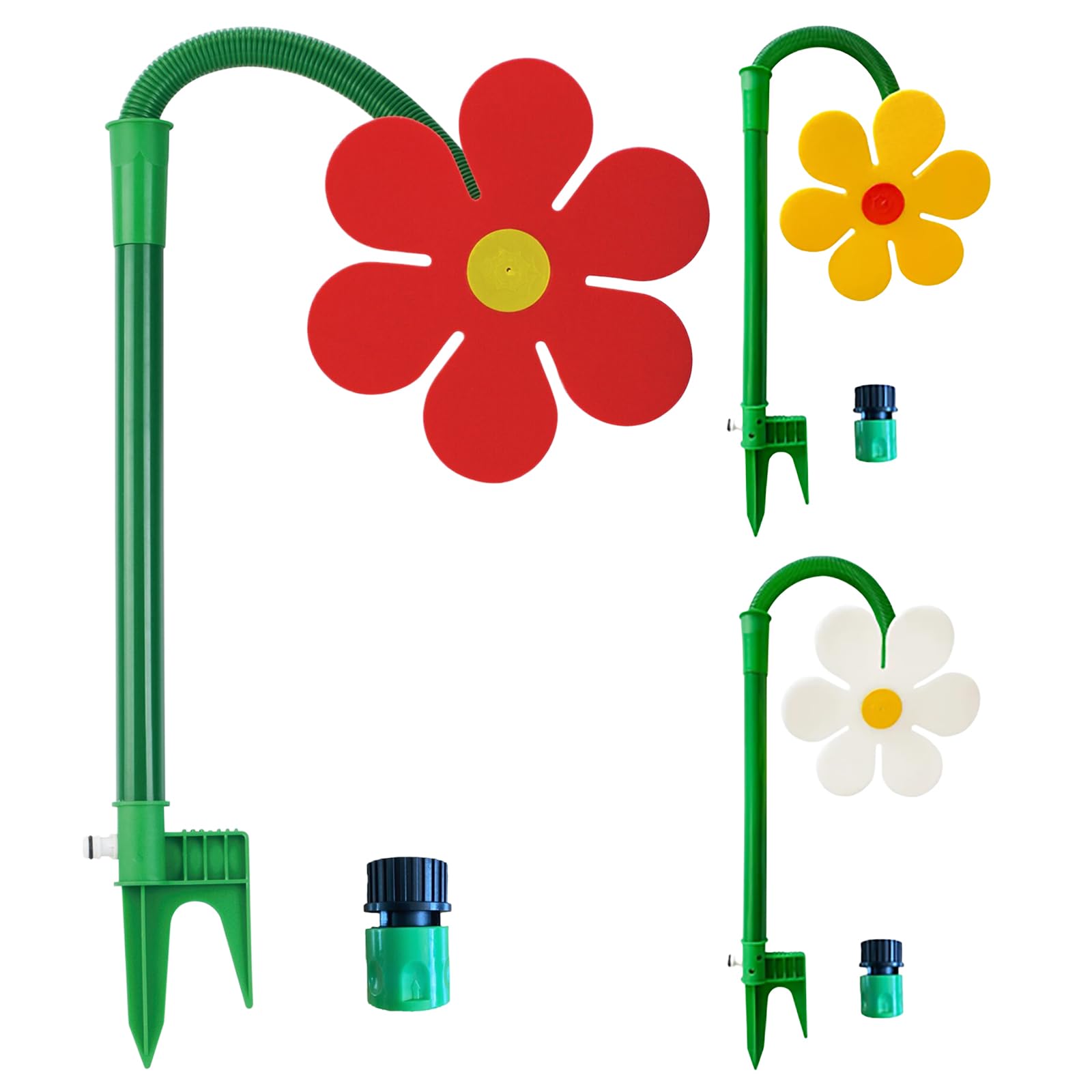 3Pcs Crazy Daisy Sprinkler 360° Rotating Dancing Flower Sprinkler for Lawn Funny Moving Water Sprayer for Dog Sprinklers Play Garden Irrigation Decor for Pets Outdoor