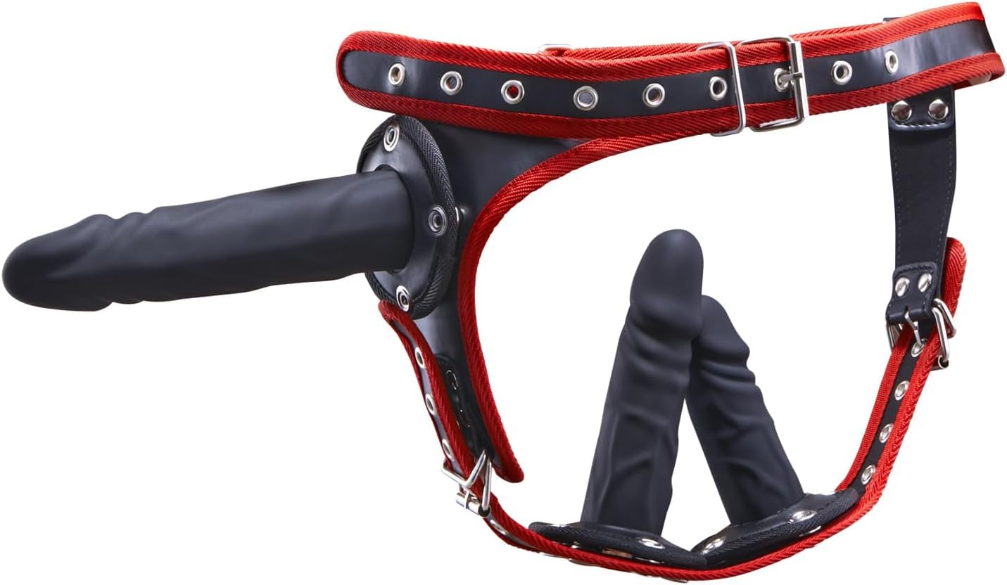 Consolador Sexual con Strap-on para Mujer Lesbianas, Cinturon Dildo Anal Pene de Juguete, Arneses Sexuales 3 Consoladores Realistas Extraíbles, Juguetes Eróticos para Pareja Sexuales para Gays Sex Toy