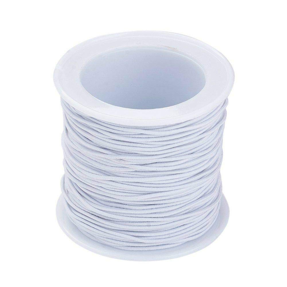 HoitoDeals 2mm Round Nylon Cord Elastic For Mask Sewing Clothing Arts & Craft Jewellery Beading