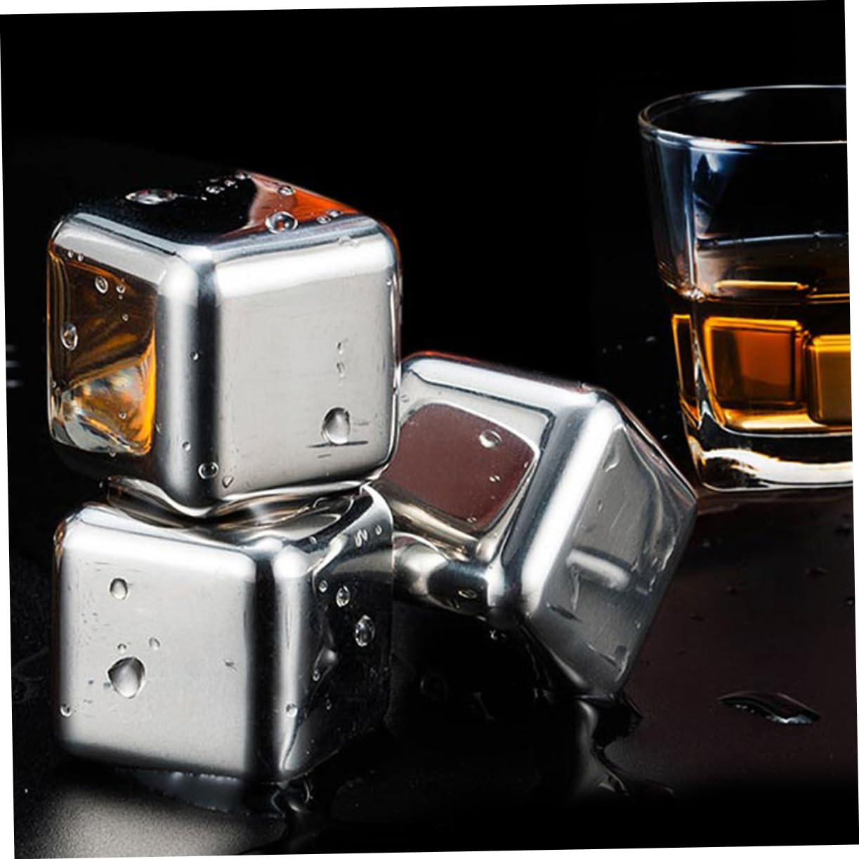 TOPBATHY 12piezas De Reutilizables De Inoxidable Para Whisky y Bebidas Set Estuche Enfriadores De Bebidas Sin Diluir Para y Cócteles