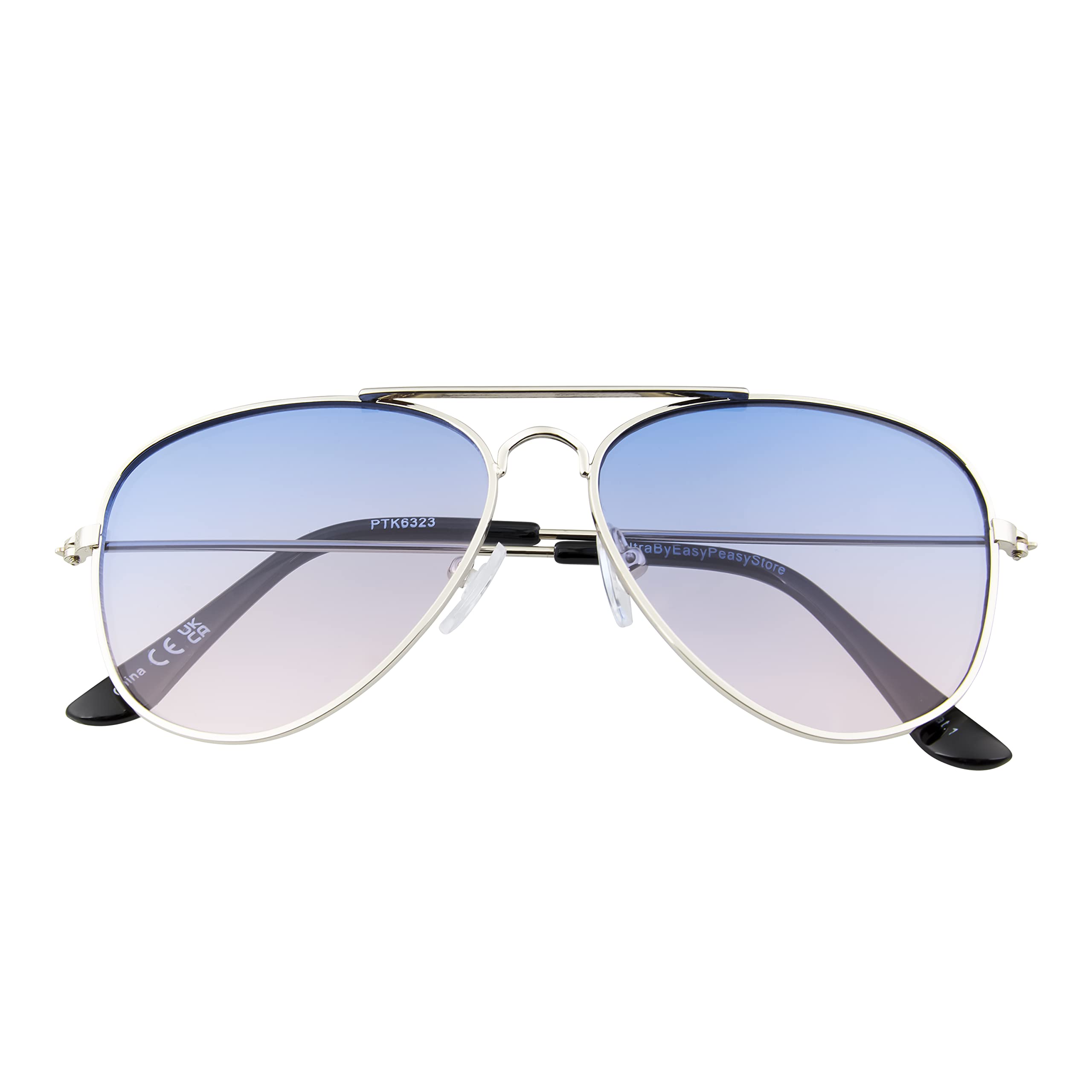 Ultrabyeasypeasystore Boys Horizon Edition Gradient Ultra - Kids Pilot Style Sunglasses Uv400 Protection Metal Frame Girls Ages 3-9 Years Classic Retro Shades - Horizon Gradient