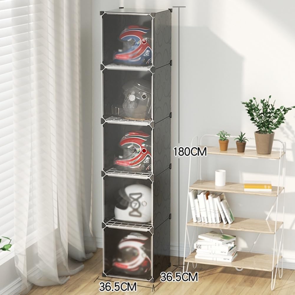 Vetrina Per Caschi Mobile Di Stoccaggio Per Caschi Da Moto, Scatola Acrilica Quadrata Caso Protetto Gabinetto Di Protezione Custodia Copertura Di Stoccaggio Collezioni Per Abbigliamento, ( Colore : ne