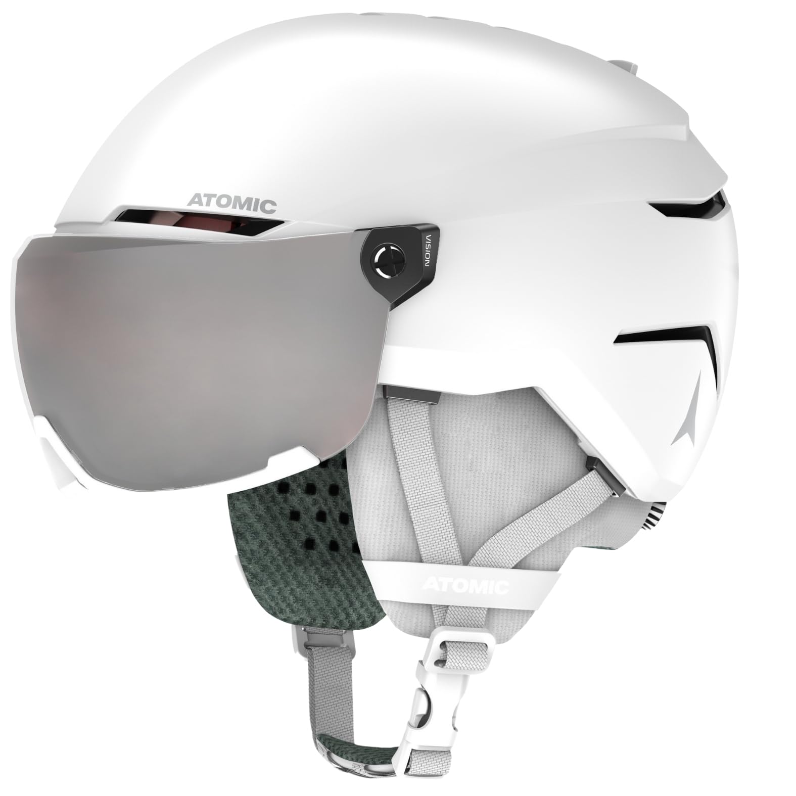 ATOMIC SAVOR VISOR JR Skihelm mit Visier - Für Kinder & Jugendliche - Max. Stoßdämpfung - Active Aircon Belüftung - Brille mit High End-Verspiegelung