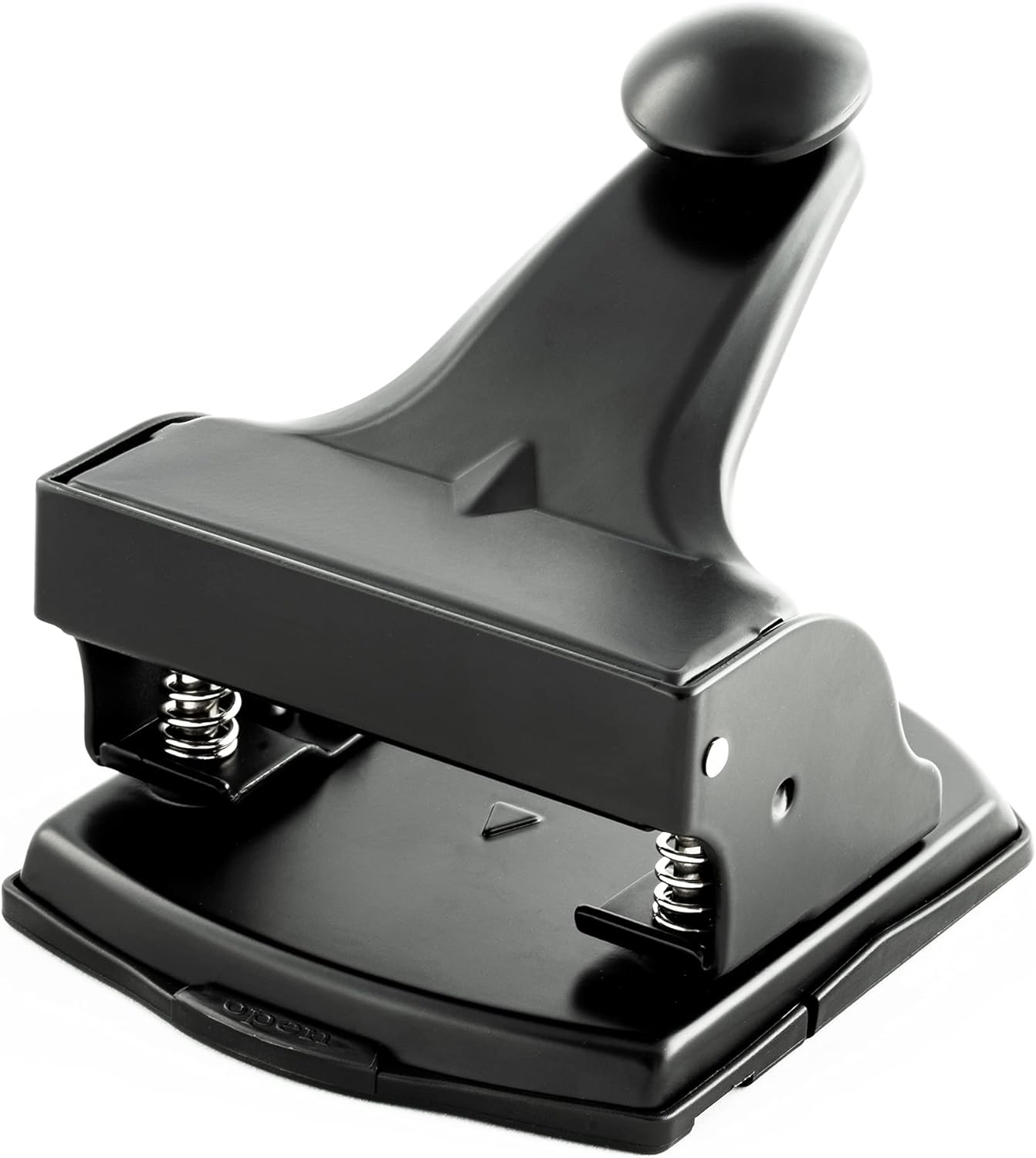 & Hahn 2Hole Paper Punch with Guided Bar, Metal Hole Punch for Paper Binders, Stationery