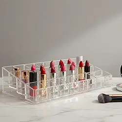 Organizador Em Acrílico Porta Batom Com 36 Divisórias Maquiagem