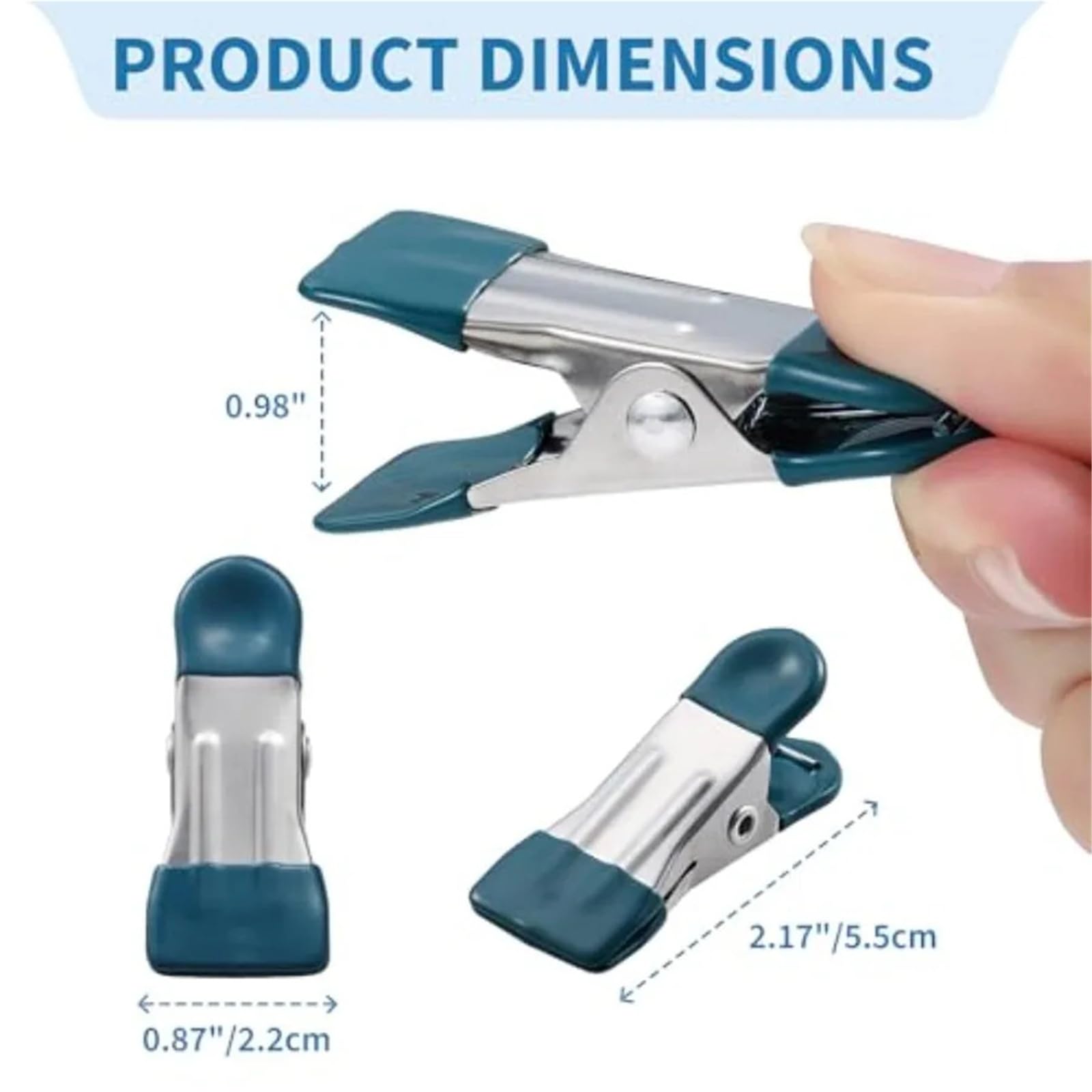 Handtuchklammern Wäscheklammern, robust, for den Außenbereich, 30 Stück, Chip-Clips 2,17 Zoll, Taschenklammern, Lebensmittelklammern for Lau