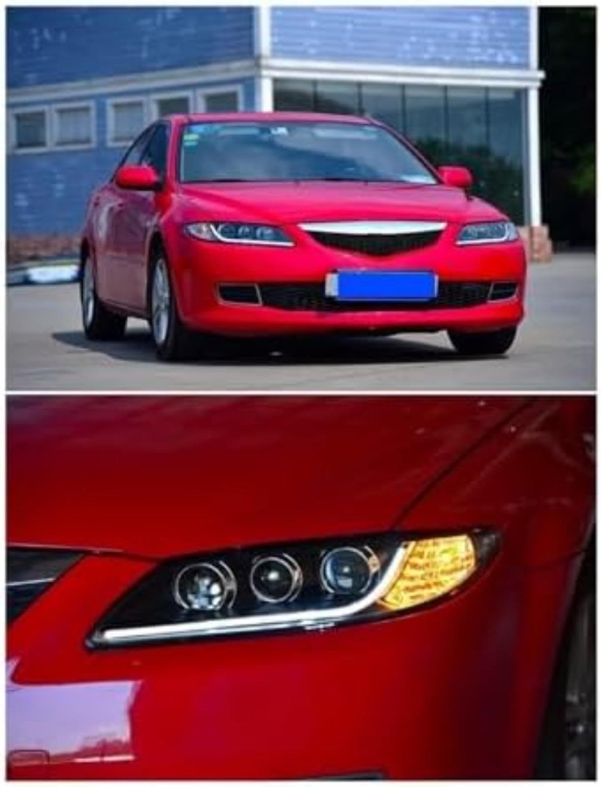 Dla Mazda 6 2002-2008, dla Speed ​montaż reflektorów światła do jazdy dziennej kierunkowskaz ksenonowe światła mijania przednie lampy reflektor Lustrzana lampka kierunkowskazu (Hid Lamp)