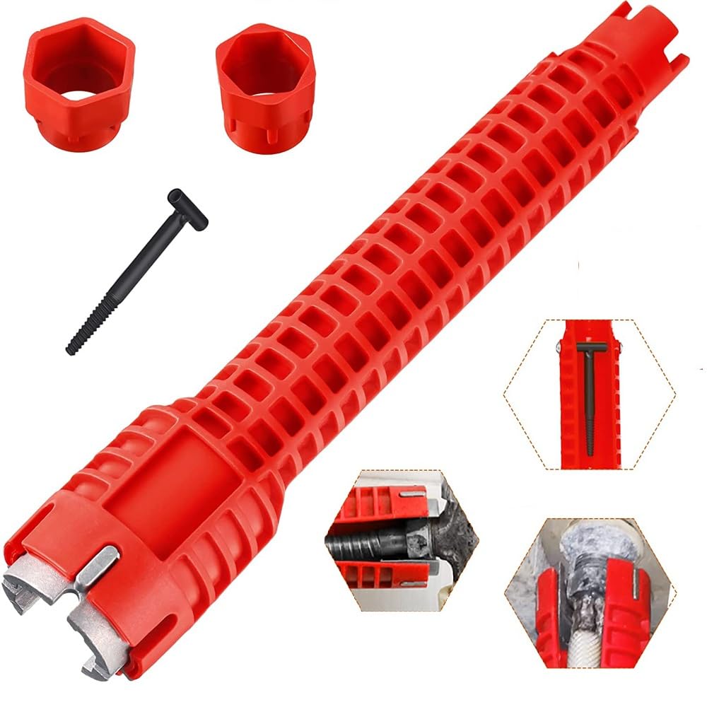 Helmik Sink Wrench | Water Pipe, Sink, Faucet Installer Wrench Tool | 8 in 1 Plumbing Tool for Basin, Toilet, Bathroom, Pipe and Kitchen | Smart Plumbing Tool (B0CB1XR32J) Amazon Price History, Amazon Price Tracker